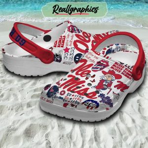 ole miss rebels ncaa go rebs 3d printed classic crocs, ole miss rebels gifts for fans