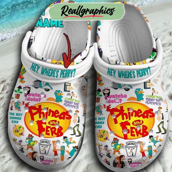 phineas and ferb hey where's perry custom crocs