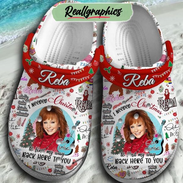 reba team i needed christmas to find my way back here to you 3d printed classic crocs
