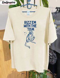 rizz em with the tism must have shirt, limited frog unisex shirt