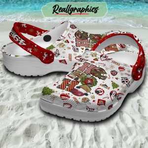 san francisco 49ers ho ho ho christmas 3d printed classic crocs, san francisco 49ers gifts for fans