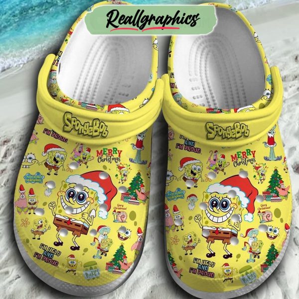 spongebob merry christmas i'm ugly and i'm pround 3d printed classic crocs