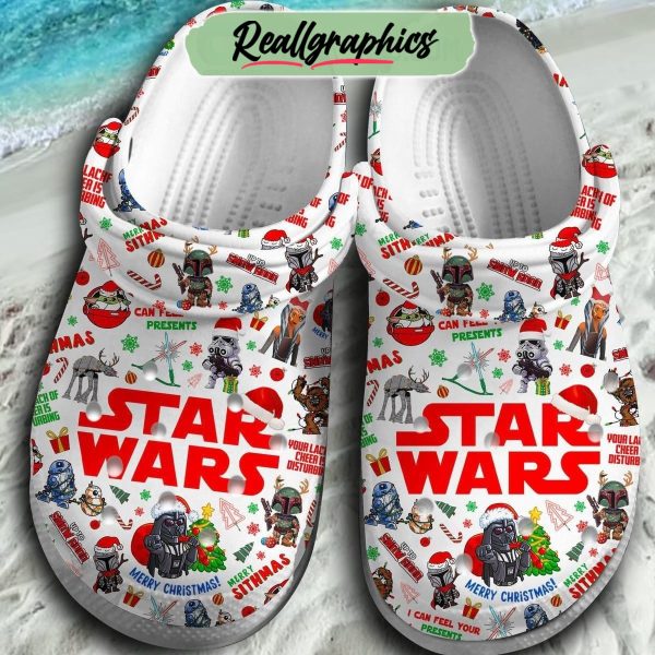 star wars merry chrisrtmas can feel your present 3d printed classic crocs, star wars gifts