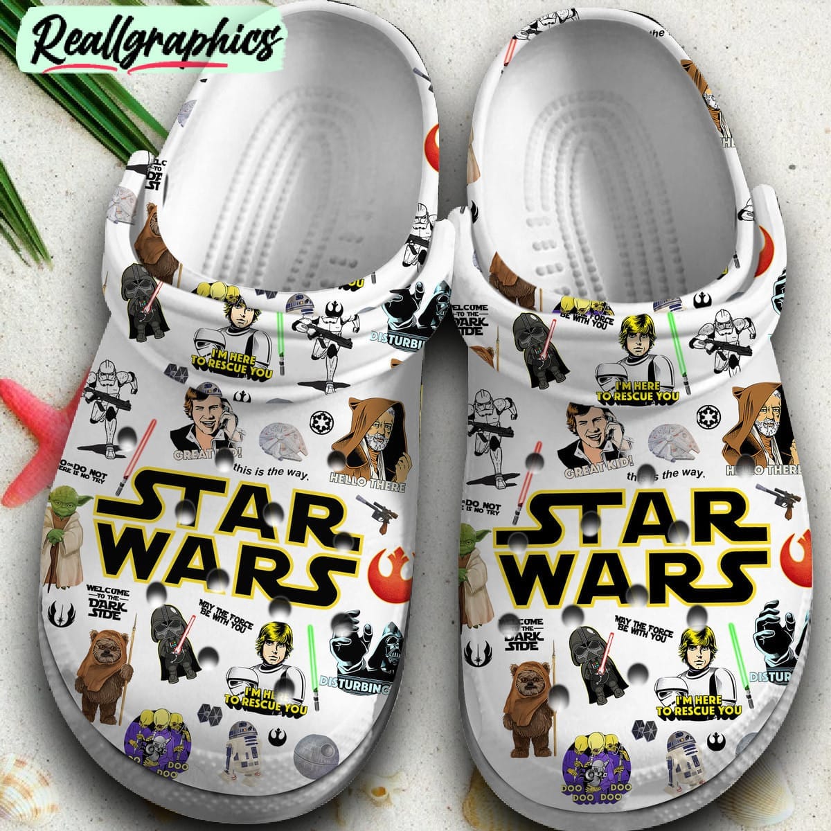 star wars movie 3d printed classic crocs, star wars footwear