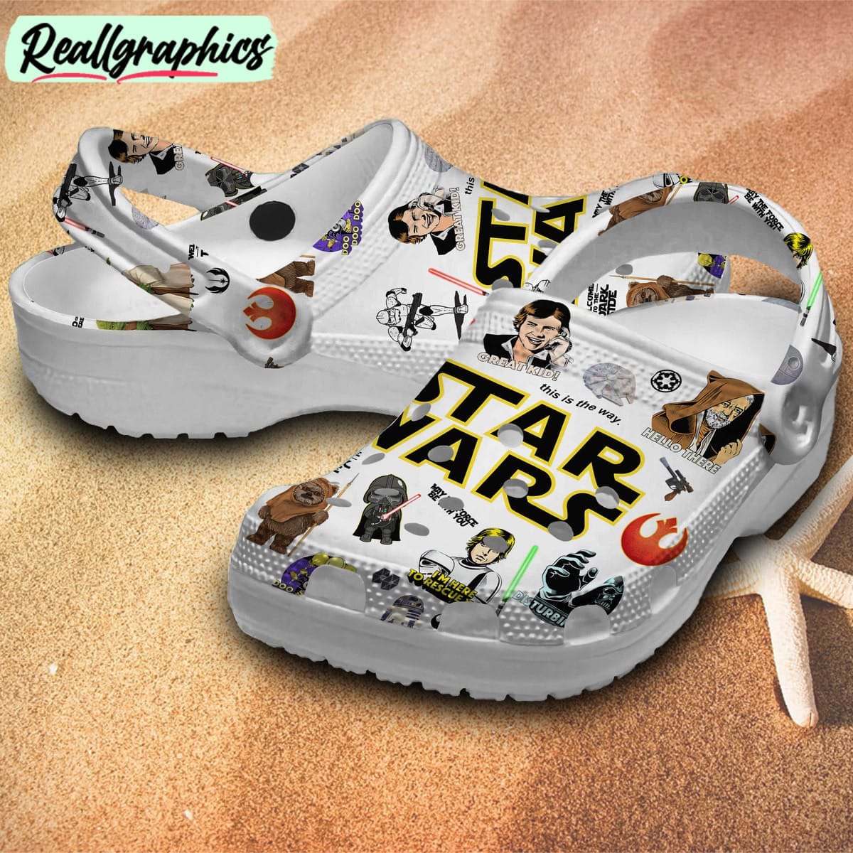 star wars movie 3d printed classic crocs, star wars footwear