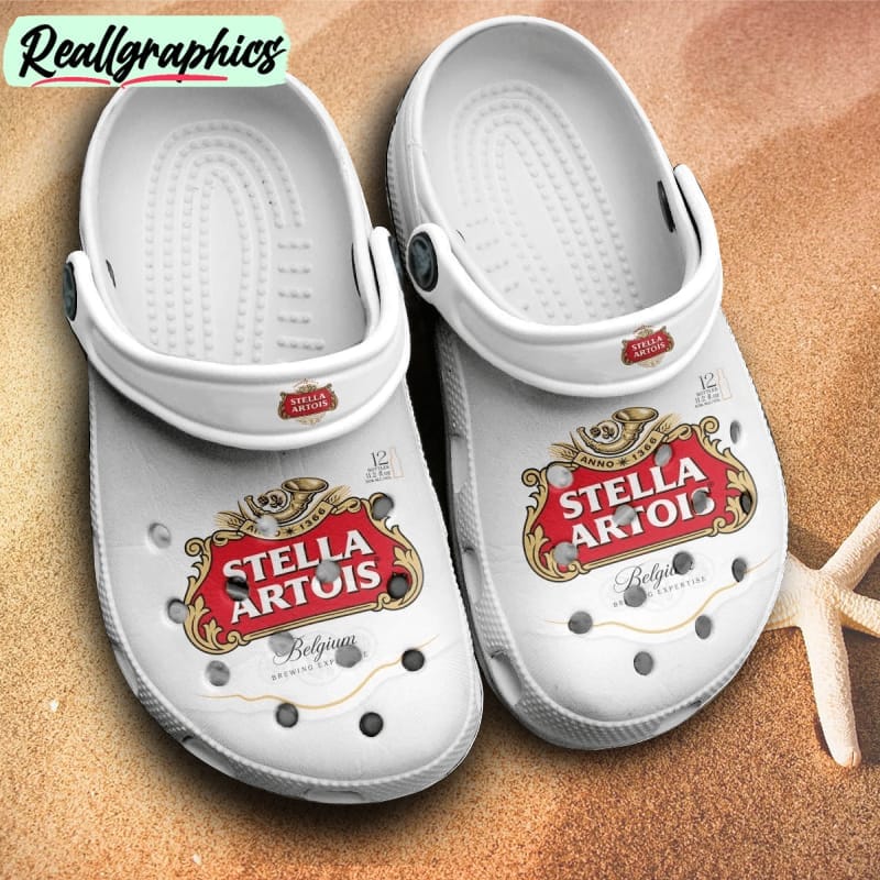 stella artois beer custom printed classic crocs shoes