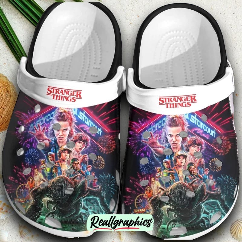 stranger things crocs crocband shoes clogs comfortable for men women, stranger things merch