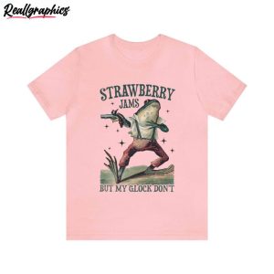 strawberry jams but my glock don'shirt, funny frog meme unisex hoodie sweatshirt crewneck