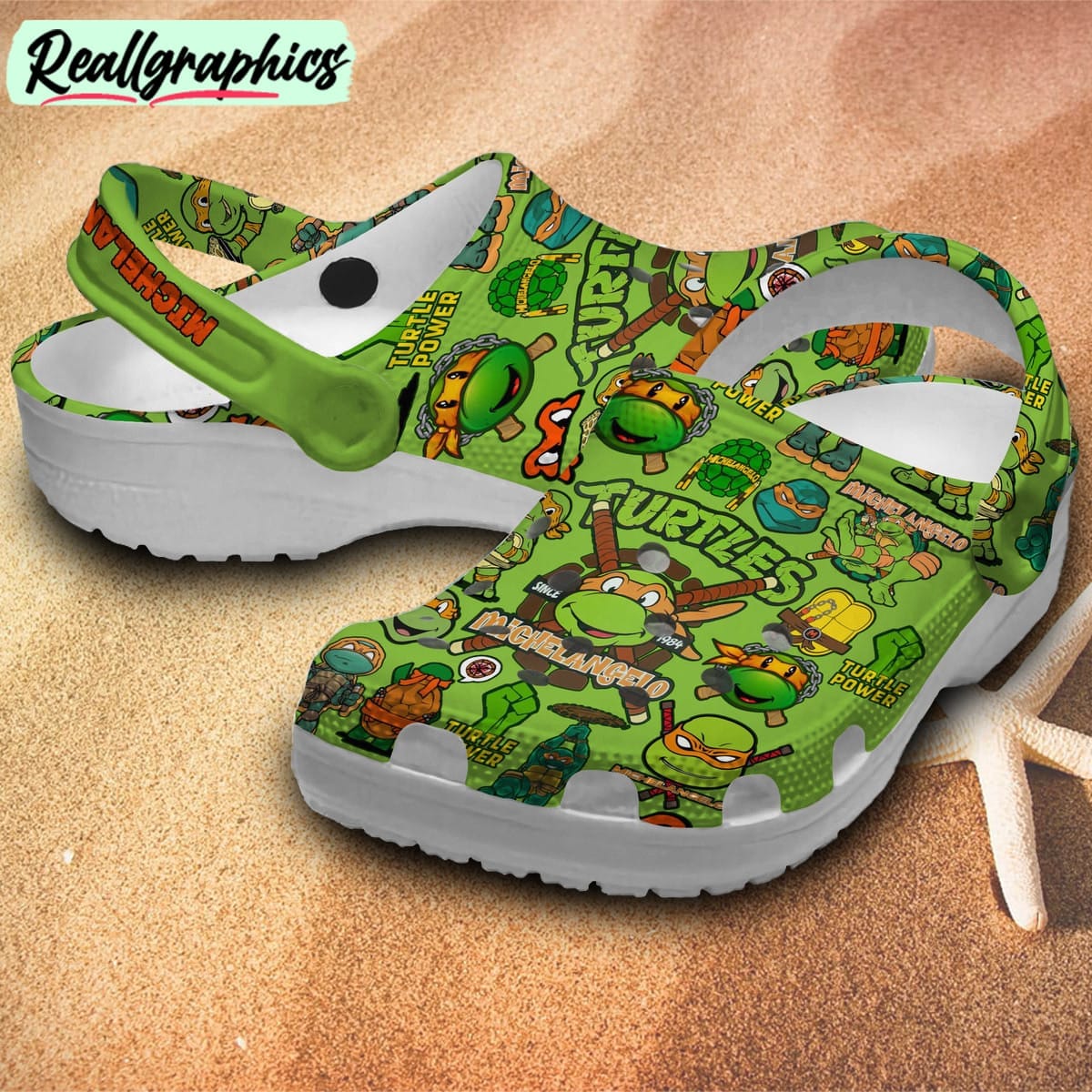 teenage mutant ninja turtles (michelangelo) cartoon crocs crocband clogs shoes for men women