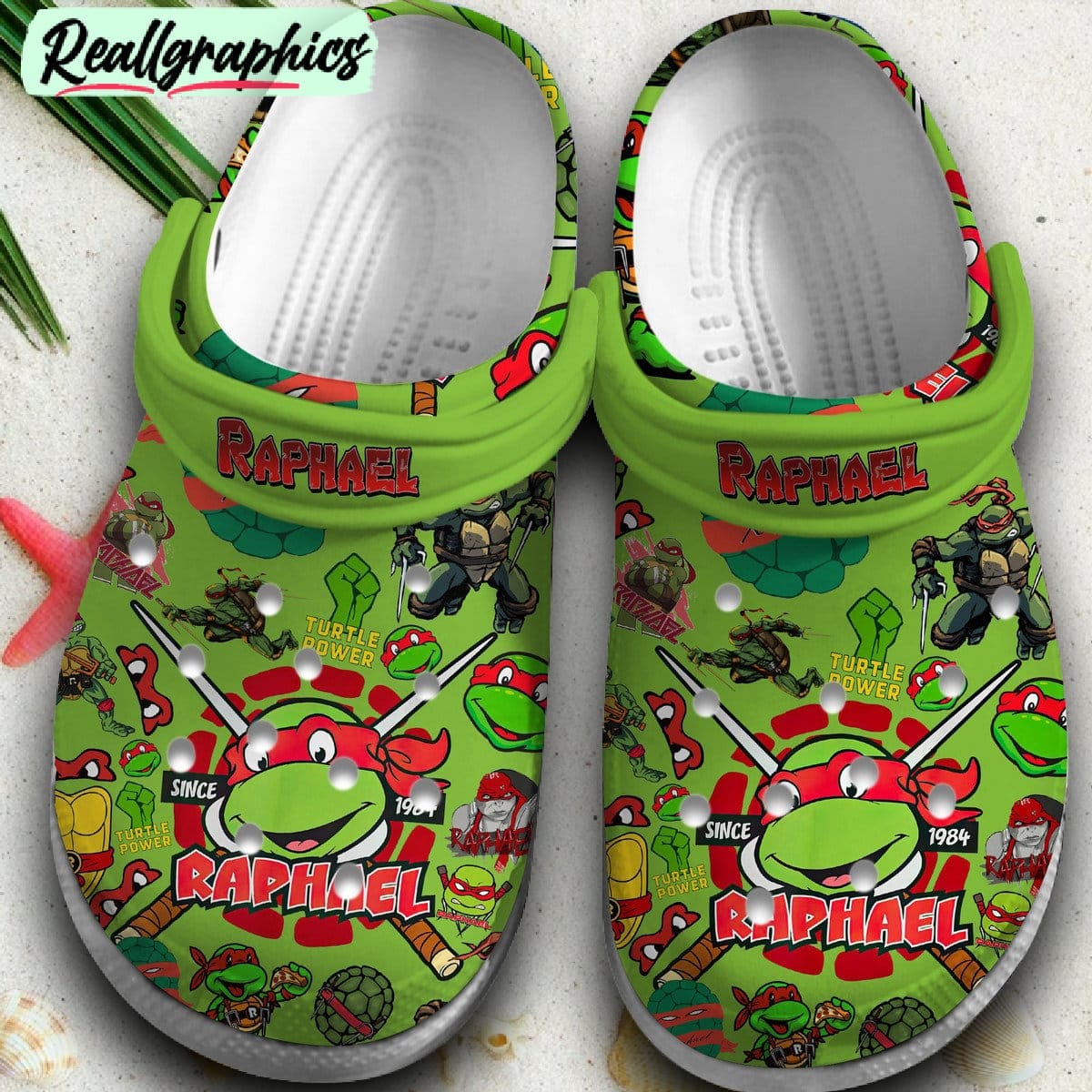 teenage mutant ninja turtles (raphael) cartoon crocs crocband clogs shoes for men women