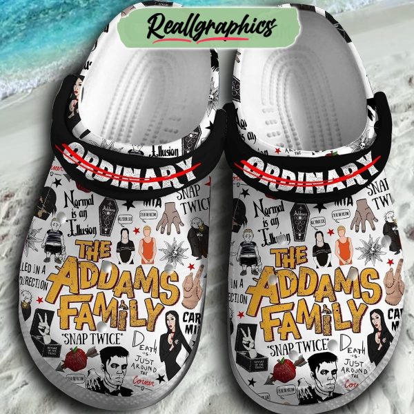 the addams family ordinary normal is an illusion 3d printed classic crocs