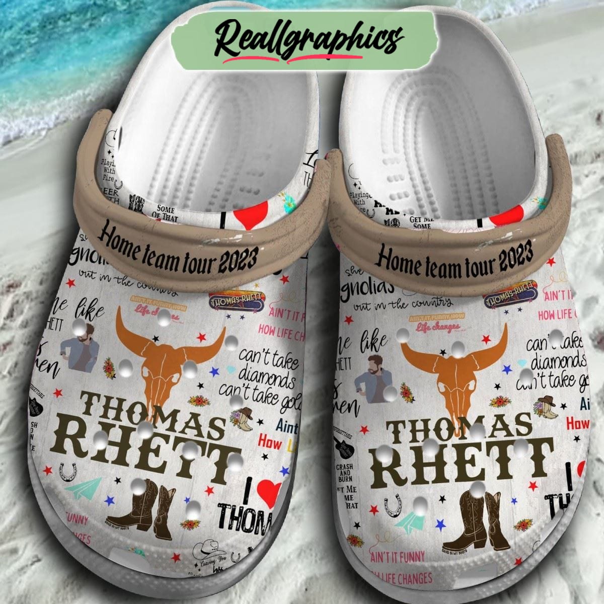 thomas rhett home team tour 2023 3d printed classic crocs