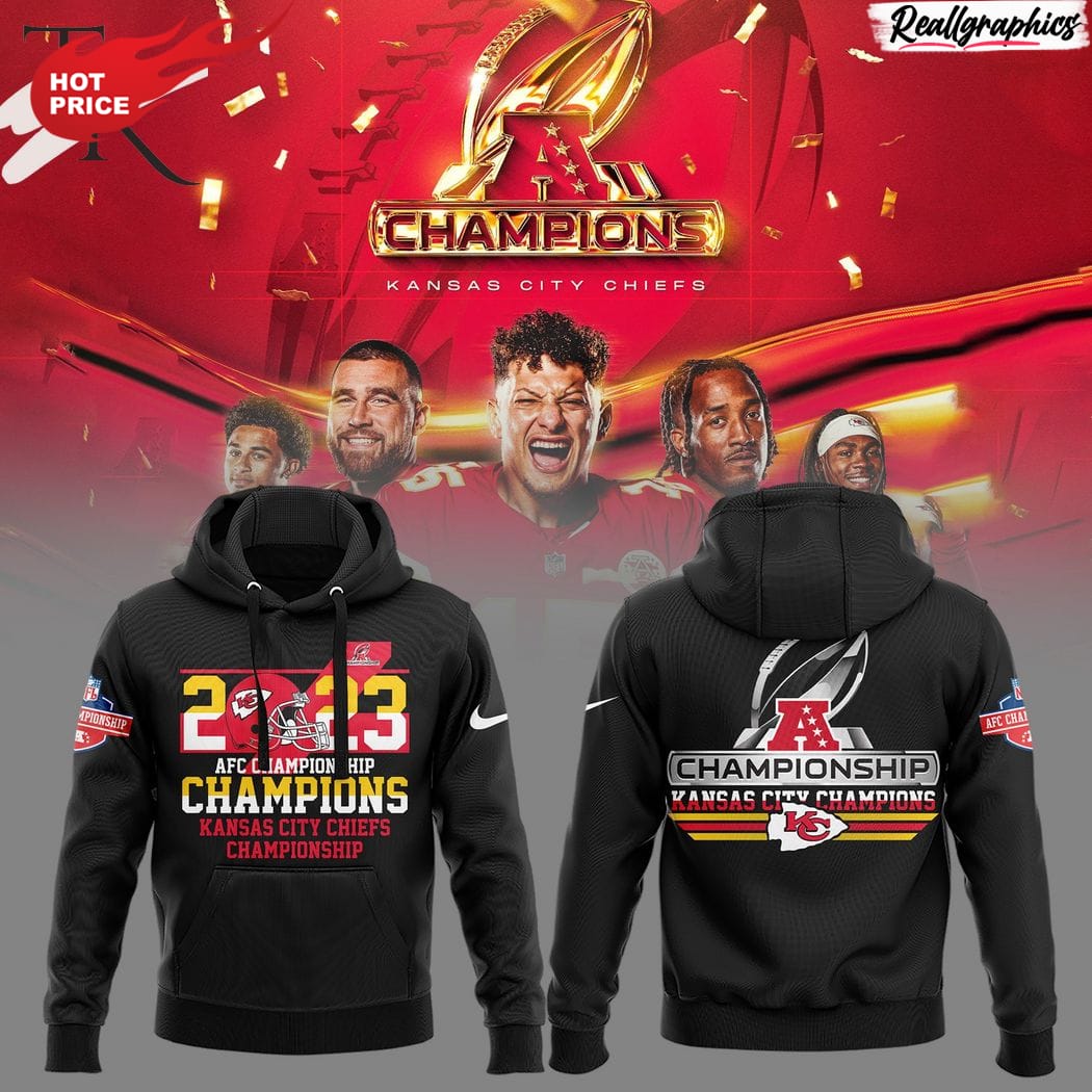 2023 afc champions kansas city chiefs all over print hoodie