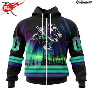 ahl abbotsford canucks special design with northern lights hoodie
