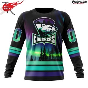 ahl charlotte checkers special design with northern lights hoodie