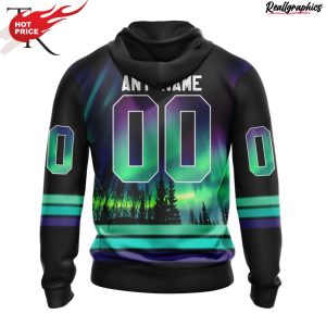 ahl chicago wolves special design with northern lights hoodie