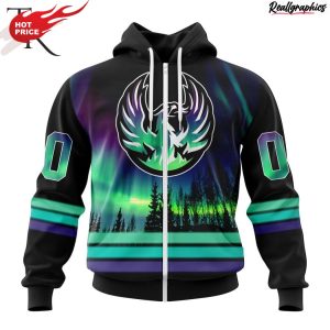 ahl coachella valley firebirds special design with northern lights hoodie