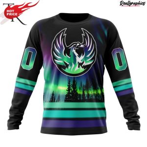 ahl coachella valley firebirds special design with northern lights hoodie