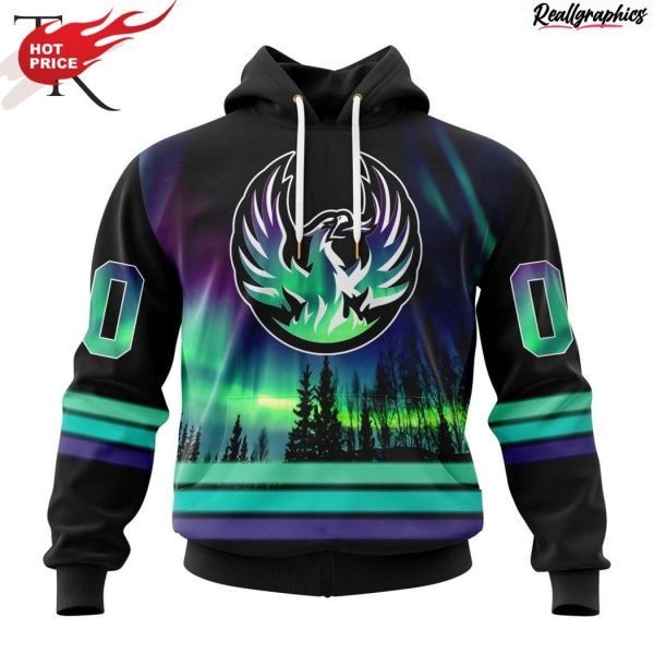 ahl coachella valley firebirds special design with northern lights hoodie