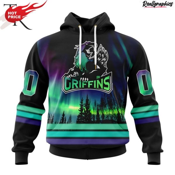ahl grand rapids griffins special design with northern lights hoodie