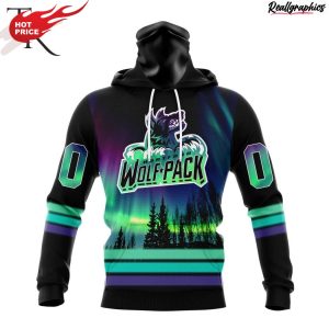 ahl hartford wolf pack special design with northern lights hoodie
