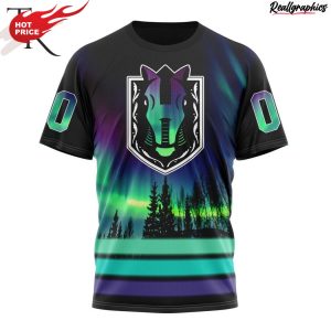 ahl henderson silver knights special design with northern lights hoodie