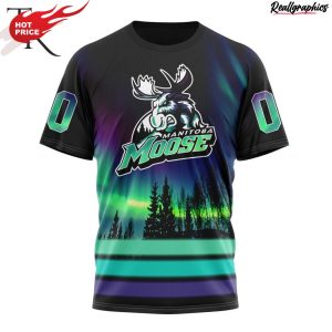 ahl manitoba moose special design with northern lights hoodie