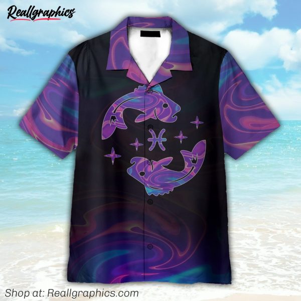 pisces horoscope funny button's up shirts hawaiian shirt