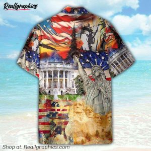america historical proud 4th july independence day hawaiian shirt