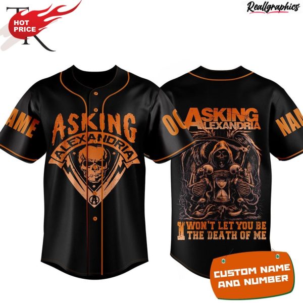 asking alexandria i won't let you be the death of me custom baseball jersey