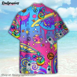 astronaut in hippie space hawaiian shirt