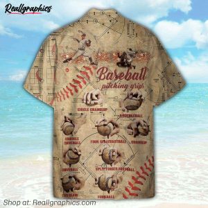 baseball pitching grips hawaiian shirt