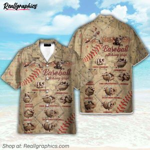 baseball pitching grips hawaiian shirt