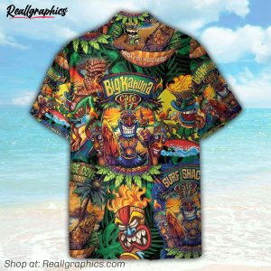 big kahuna aloha summer tiki crew hawaiian shirt