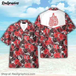 boxing gloves red flower pattern hawaiian shirt