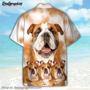 bulldog funny button's up shirts hawaiian shirt