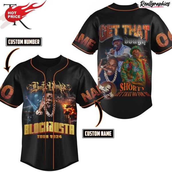 busta rhymes blockbusta tour 2024 custom baseball jersey