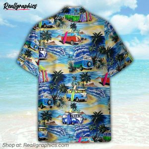 campervan on the beach hawaiian shirt