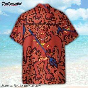 cartoon styled demon satanic goth gothic hawaiian shirt