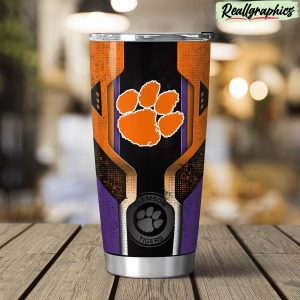 clemson tigers 3d travel stainless steel tumbler