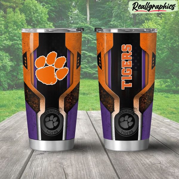 clemson tigers 3d travel stainless steel tumbler