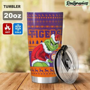 clemson tigers grinch christmas stainless steel tumbler