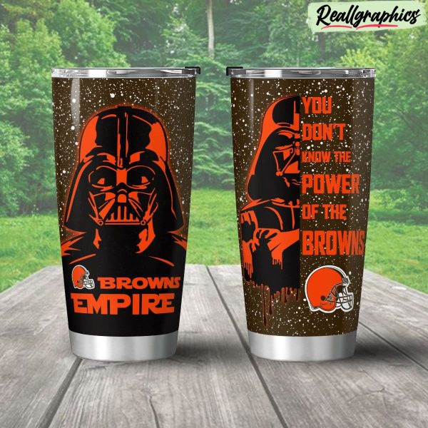cleveland browns empire stainless steel tumbler
