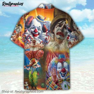 clown vintage cirrcus pattern hawaiian shirt