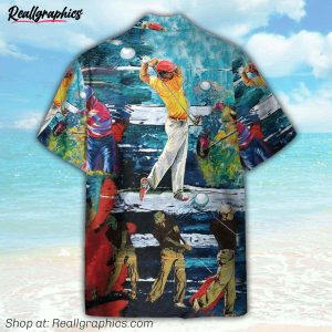 art playing golf hawaiian shirt