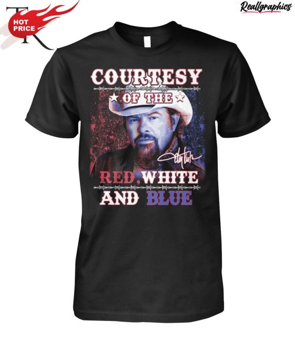 courtesy of the red, white and blue toby keith unisex shirt