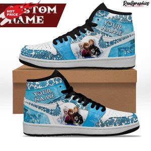 custom name disney frozen air jordan 1 hightop sneaker boots