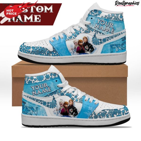 custom name disney frozen air jordan 1 hightop sneaker boots