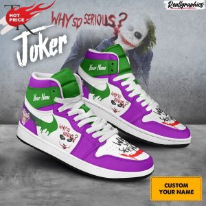 custom name joker why so serious air jordan 1 hightop sneaker boots