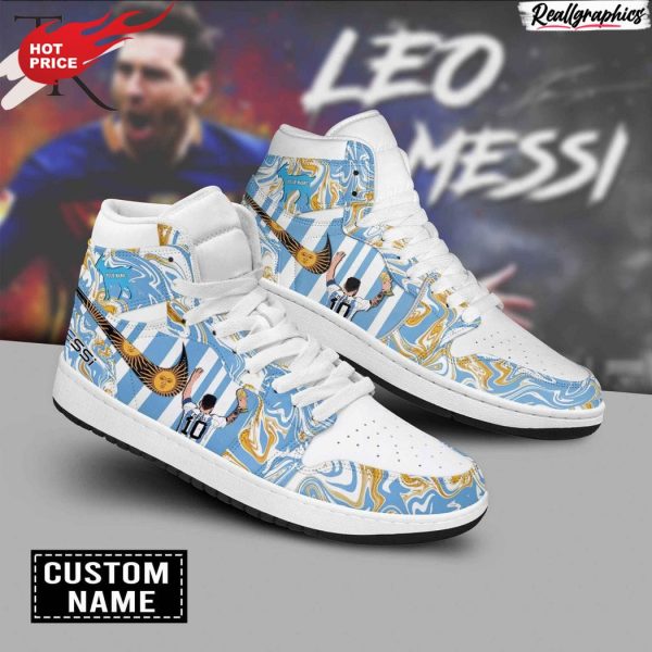 custom name leo messi air jordan 1 hightop sneaker boots